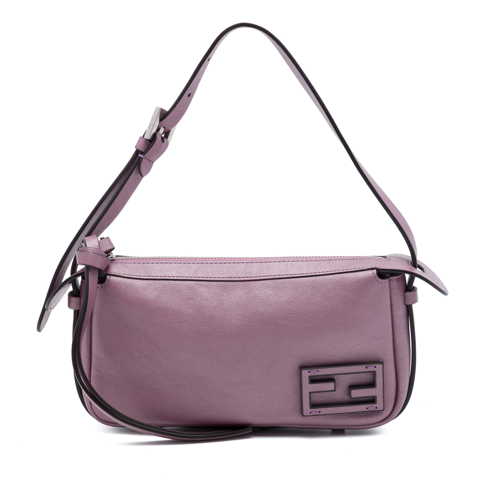 Pre-Loved Fendi Mini Metallic Calfskin Simply Handbag